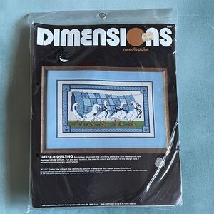 Dimensions Geese-A-Quilting Needlepoint Kit 16”x10” Vintage 1986